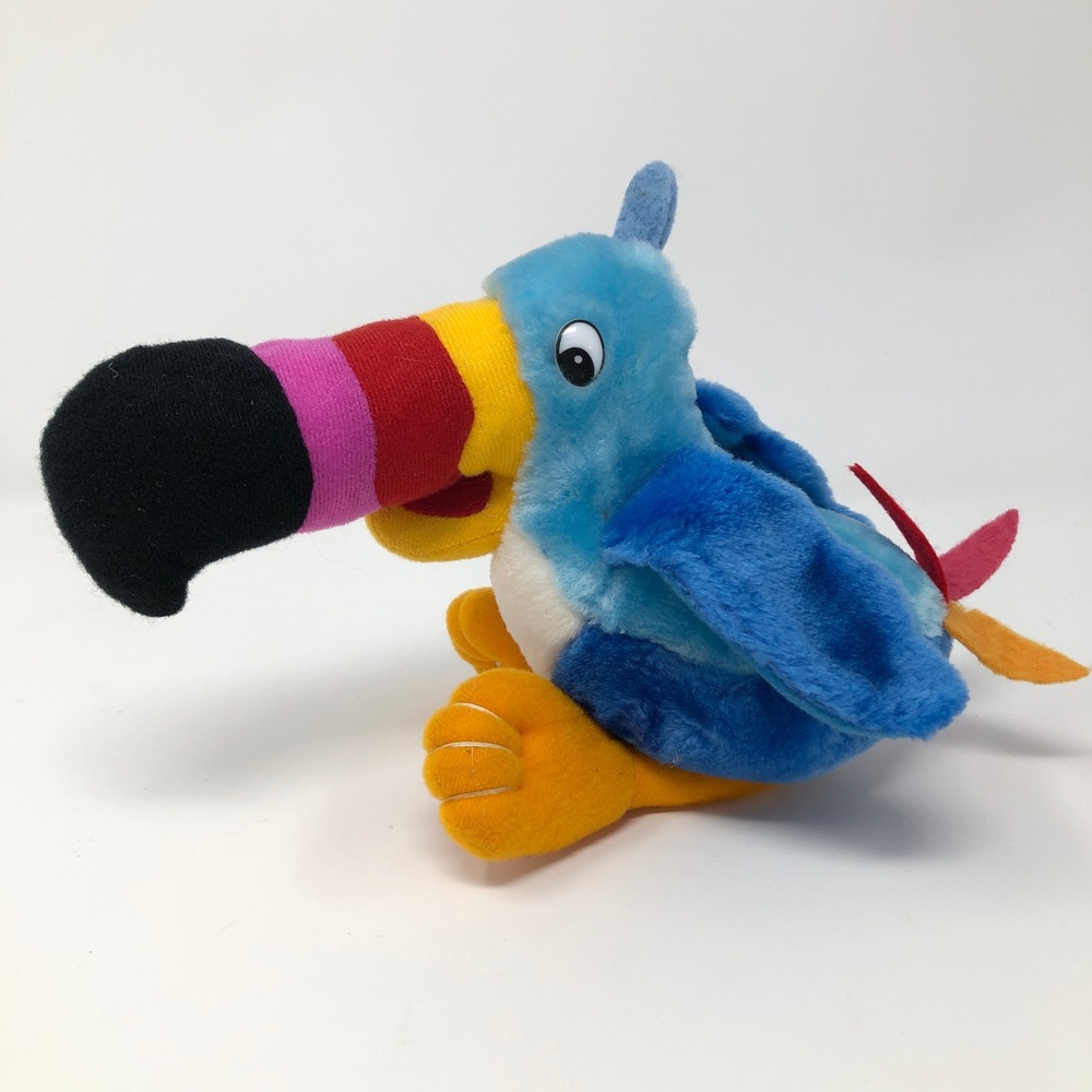 VINTAGE Kellogg's Froot Loops Cereal TOUCAN SAM Mascot 10" Plush Stuffed 1996